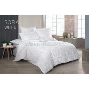 Комплект постельного белья Satin Sofia White , Евро