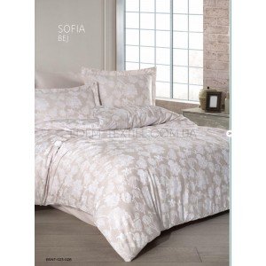 Набор постельного белья Турция Satin Sofia Bej , Евро