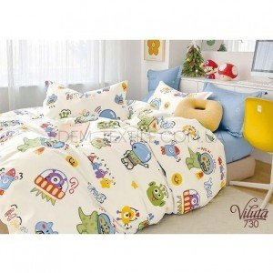 Сатиновое подростковое постельное белье 730 , Полуторный