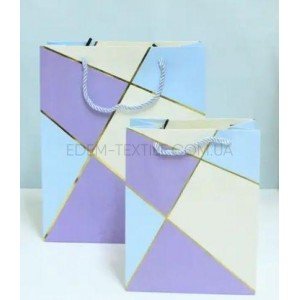 Красивый пакет для подарка Геометрия 2 , 26x32x12
