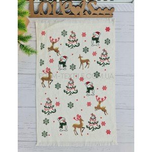 Полотенце на подарок новогоднее Снеговик , 40х60