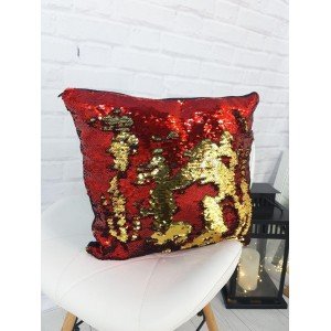 Наволочка декоративная в паетхах двухцветная , 40х40