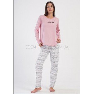 Трикотажная пижама для женщин Vienetta 0881 Розовый, 2XL Трикотажная пижама для женщин Vienetta 0881 Розовый, 2XL