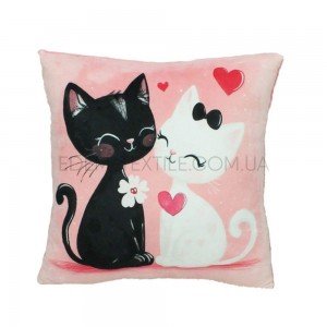 Маленькая Подушка с принтом Щасливі 3 Копица , 31х31х10