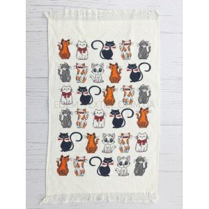 Полотенце для рук махровое разноцветные Котики , 40х60