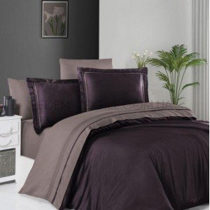 Постель сатин Deluxe Serenity Purple Lilac , Евро Постель сатин Deluxe Serenity Purple Lilac , Евро