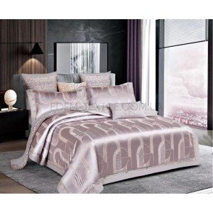 Жаккардовый комплект постели из сатина J-0090 , Евро