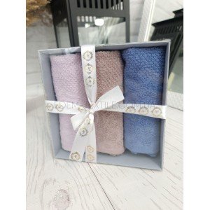 Комплект махровых салфеток для рук Соты , 30х50-3шт