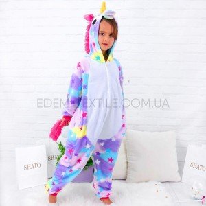 Пижама Кигуруми для девочки Единорог Звездочка , Рост 140