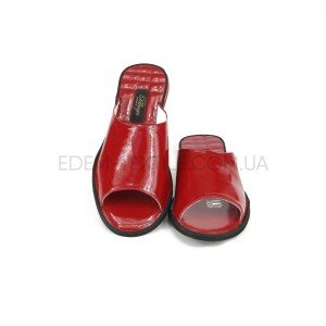 Кожаные тапочки для дома Pellagio 5641 Красный, 35