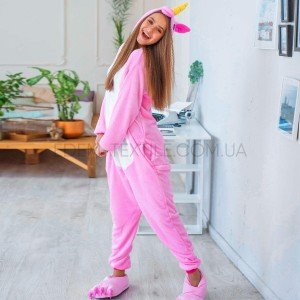 Кигуруми комбинезон Розовый Единорог , Рост 145-155 (S)