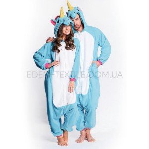 Костюм Кигуруми Голубой Единорог , Рост 153-165 (M)