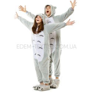 Костюм Пижама Кигуруми Серый КотТоторо , Рост 145-155 (S)