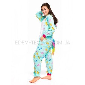 Пижама Кигуруми Единорог с принтом Единорожки , Рост 153-165 (M)