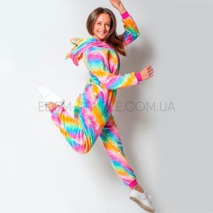Кигуруми костюм Единорог Радужный со звездами , Рост 153-165 (M)