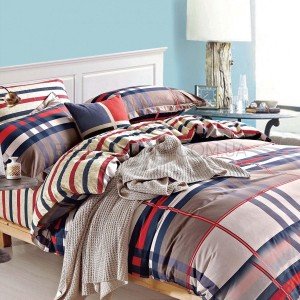 Постельное белье в клетку ранфорс Viluta 17113 , Евро