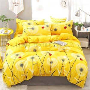 Комплект постели сатин Одуванчики Tag S401 , Евро