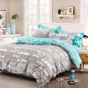 Молодежная постель Love Ранфорс Viluta 17148 , Евро