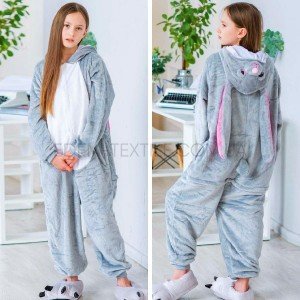 Детский Кигуруми Заяц Big ears с ушками , Рост 140