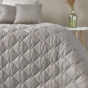 Однотонное стеганое красивое покрывало Идея Cube Серый, 210х240 Однотонное стеганое красивое покрывало Идея Cube Серый, 210х240