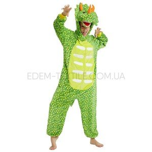 Кигуруми Трицератопс Динозавр светло Зеленый , Рост 153-165 (M)
