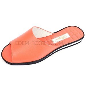 Кожаные тапочки для женщин Pellagio 5641 Коралловый, 40