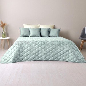 Покрывало на кровать двустороннее Стиль Cube Мятный, 140х210