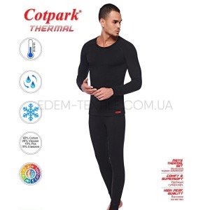 Термобелье для мужчин с начесом Cotpark 9000 Черный, M