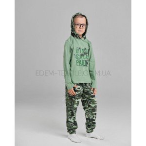 Трикотажный комплект для дома на мальчика Dino Хаки, Рост 152-158 (12-13 лет)