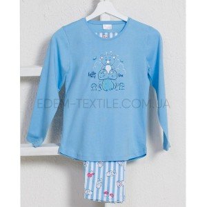 Трикотажная пижама для девочки Мишка 2160 Голубой, Рост 158-164 (13-14 лет) Трикотажная пижама для девочки Мишка 2160 Голубой, Рост 158-164 (13-14 лет)
