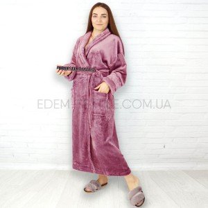 Зимний Теплый женский халат Winsom Софт Шаль Лиловый, 4XL Зимний Теплый женский халат Winsom Софт Шаль Лиловый, 4XL