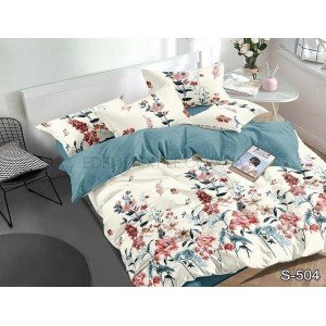 Набор сатинового постельного белья Tag S504 , Двуспальный