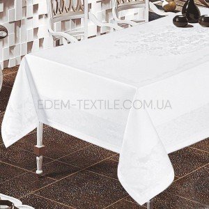 Турецкая водонепроницаемая скатерть Jumbo Белый, 160х220