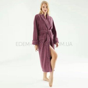 Халат женский длинный без капюшона Nusa 6895 марсала, M