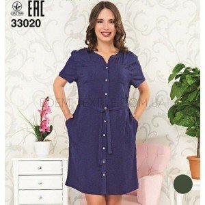 Женский Халат большого размера Juliet Deluxe 33020 Синий, 3XL Женский Халат большого размера Juliet Deluxe 33020 Синий, 3XL