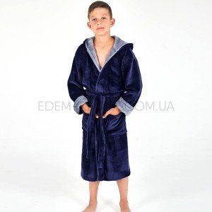 Халат для мальчика с капюшоном 4000 Tomiko , Рост 146-152 (10-12 лет)