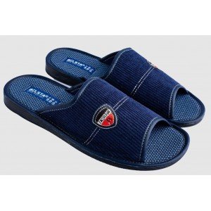 Открытые Тапочки для мужчин Belsta Вельвет 05-12 Синий, 43