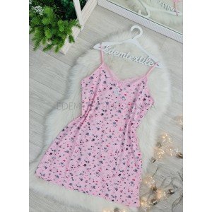 Ночнушка с кружевом на бретели Hunex Цветочки