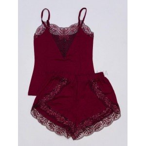 Комплект для сна женский из вискозы 874-92 Вишневый, XL