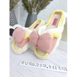 Тапочки шлепанцы женские комнатные Бант 658 Темно-розовый, 38/39