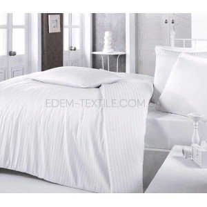 Постельное белье Сатин Страйп Always Beyaz , Семейный