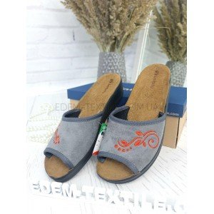 Тапочки анатомические с открытым носком ES-7H Серый, 38