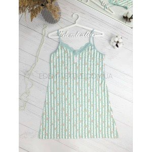 Ночная рубашка Турция HNX на бретелях Зайка