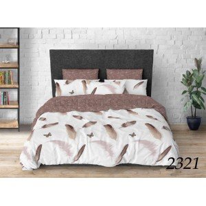 Постельное белье Бабочки и Перышки ранфорс 2321 , Евро