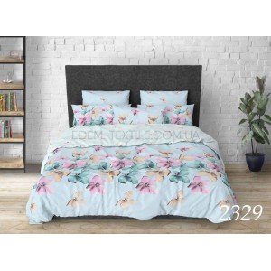 Постель с цветочным принтом ранфорс 2329 , Евро Постель с цветочным принтом ранфорс 2329 , Евро