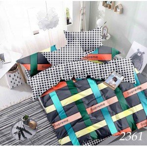 Яркий комплект постельного белья ранфорс 2361 , Евро