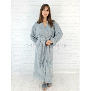 Натуральный махровый халат кимоно Ярослав Ф-376 Серый, 2XL/3XL