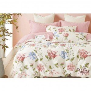Сатиновая постель с цветочным принтом 714 Twill , Двуспальный