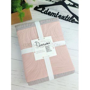 Стеганое покрывало на кровать Листья Decorator Розовый, 215х240