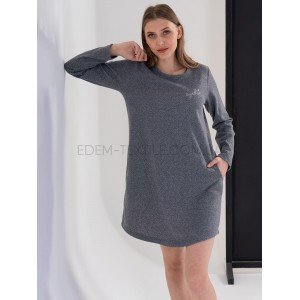 Теплая ночная сорочка туника Кашемир 402021